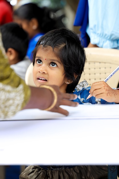 Children learning in classroom